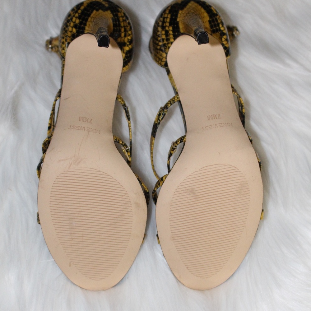 Nine West, Snakeskin print Strappy Heels - Picture 6 of 12